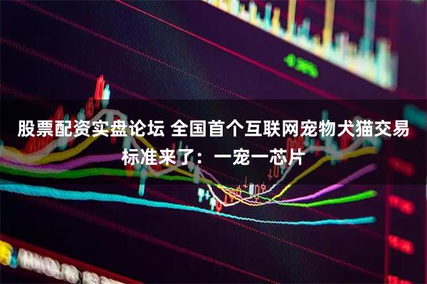 股票配资实盘论坛 全国首个互联网宠物犬猫交易标准来了：一宠一芯片